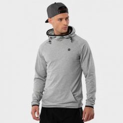 Bluza Fitness męska Challenger. Szare bluzy damskie SIROKO, l, bez wzorów, z bawełny, z kapturem. Za 169.00 zł.