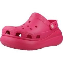 Klapki Crocs Model Classic Crush Clog Kolor Rose. Czerwone klapki damskie Crocs, bez wzorów, z gumy, klasyczne, bez obcasa. Za 159.99 zł.