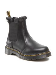 Dr. Martens Sztyblety 2976 Leonore 26332021 Czarny. Czarne botki damskie Dr. Martens, ze skóry, bez obcasa, na płaskiej podeszwie, bez zapięcia. Za 989.99 zł.