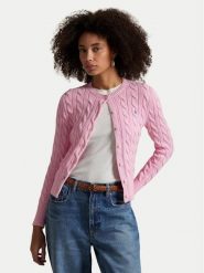 Polo Ralph Lauren Kardigan 211971868010 Różowy Slim Fit. Czerwone swetry damskie Polo Ralph Lauren, s, bez wzorów, z bawełny, bez kołnierzyka, bez ramiączek, bez kaptura. Za 1,199.00 zł.