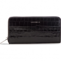 Duży Portfel Damski COCCINELLE - DW8 Metallic Croco E2 DW8 11 04 01 Noir 001. Portfele damskie Coccinelle. W wyprzedaży za 559.00 zł.