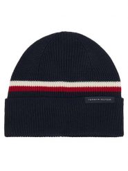 Tommy Hilfiger Czapka AM0AM14534 Granatowy. Niebieskie rękawiczki męskie Tommy Hilfiger, na zimę, bez wzorów, z wełny. Za 209.99 zł.