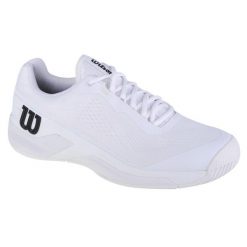 Buty do tenisa męskie, Rush Pro 4.0. Białe buty sportowe męskie Wilson, z gumy, bez zapięcia, tenisowe. Za 419.99 zł.