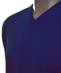 Sweter męski z kaszmiru i wełny merynosów w szpic 2XL XXL chaber 210. Bluzy męskie Giovane Ricco, m, bez wzorów, z kaszmiru, bez kaptura. Za 139.99 zł.