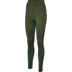 Legging bezszwowe kobiety Hummel Clea. Zielone legginsy damskie Hummel, bez wzorów, z dzianiny, na jogę i pilates. Za 250.00 zł.