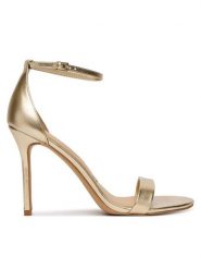 Aldo Sandały Jacynthe 14190665 Złoty. Żółte sandały damskie Aldo, bez wzorów, ze skóry, bez obcasa, na szpilce, bez zapięcia. Za 339.99 zł.