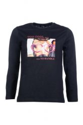 T-shirt z długim rękawem dziewczynka HKM Ruby Fun. Czarne t-shirty i topy dla dziewczynek HKM, bez wzorów, z materiału, bez ramiączek. Za 128.50 zł.