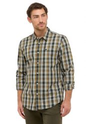 Męska Koszula Mustang Style Chester Poplin multi check green 1016958 12784. Zielone koszule męskie Mustang, m, bez wzorów, bez kołnierzyka, bez ramiączek. Za 169.99 zł.