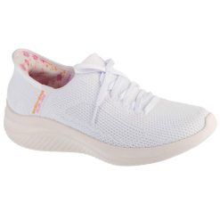 Buty sportowe Sneakersy damskie, Slip-Ins: Ultra Flex 3.0 - Morning Blosso. Białe obuwie sportowe damskie Skechers, bez wzorów, trekkingowe, Skechers Sport. Za 359.99 zł.