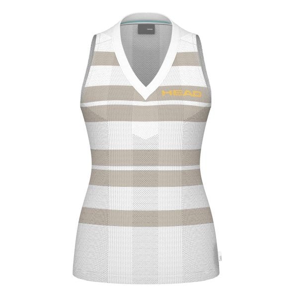 Damski tank top Head Performance. Szare koszulki sportowe damskie Head, bez wzorów, bez kołnierzyka, bez ramiączek, tenisowe. Za 403.00 zł.