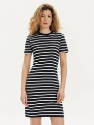 Tommy Hilfiger Sukienka codzienna New Cody WW0WW42721 Granatowy Slim Fit. Niebieskie sukienki damskie Tommy Hilfiger, na co dzień, xl, bez wzorów, z bawełny, bez kołnierzyka, bez ramiączek, proste. Za 259.99 zł.
