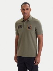 Aeronautica Militare Polo 261PO1927UP00191 Zielony Regular Fit. Zielone koszulki polo męskie Aeronautica Militare, m, bez wzorów, z bawełny, bez ramiączek. Za 459.99 zł.