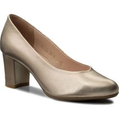 Półbuty OLEKSY - 2214/C04 Złoty. Żółte półbuty damskie Oleksy, ze skóry, eleganckie. W wyprzedaży za 189.00 zł.