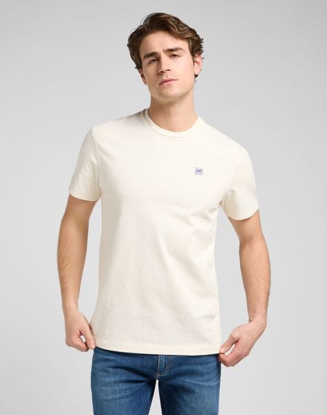 MESKA KOSZULKA LEE WW TEE ECRU 112370490. T-shirty męskie Lee, l, bez wzorów, bez kołnierzyka. Za 79.99 zł.