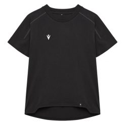 Koszulka damska Macron Tropea. Czarne t-shirty damskie Macron, xl, bez wzorów, z bawełny, eleganckie, bez kołnierzyka. Za 182.50 zł.