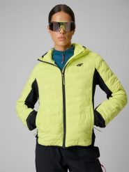 4F Kurtka trekkingowa z wypełnieniem Primaloft Silver damska - żółta XXL. Żółte kurtki damskie 4f, na lato, l, bez wzorów, z materiału, wizytowe, bez kaptura. Za 399.99 zł.