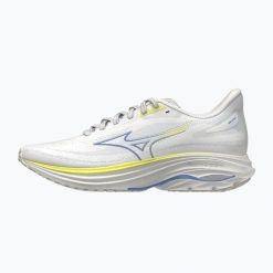 Buty do biegania damskie Mizuno Wave Ultima 17. Białe obuwie sportowe damskie Mizuno, bez wzorów, z materiału, do biegania, mizuno wave. Za 419.99 zł.
