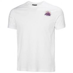 Koszulka sportowa męska Helly Hansen Core Graphic 2.0. Białe koszulki sportowe męskie Helly Hansen, m, bez wzorów, z bawełny, bez kołnierzyka, bez ramiączek. Za 231.00 zł.
