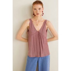 Mango - Top Windy. Różowe topy damskie Mango, z dzianiny, bez rękawów. Za 49.90 zł.