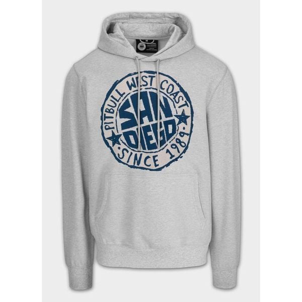 Bluza męska Pitbull z kapturem SAN DIEGO SUN. Szare bluzy męskie PITBULL, m, bez wzorów, z kapturem. Za 179.99 zł.