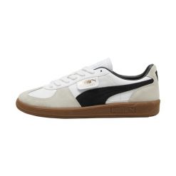 Trenerzy ze skóry Puma Palermo. Białe obuwie sportowe damskie Puma, bez wzorów, z gumy, trekkingowe. Za 309.99 zł.