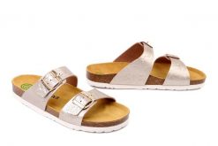 DR. BRINKMANN 700866-82 gold, klapki damskie. Żółte klapki damskie Dr. Brinkmann, bez wzorów, bez obcasa. Za 154.90 zł.