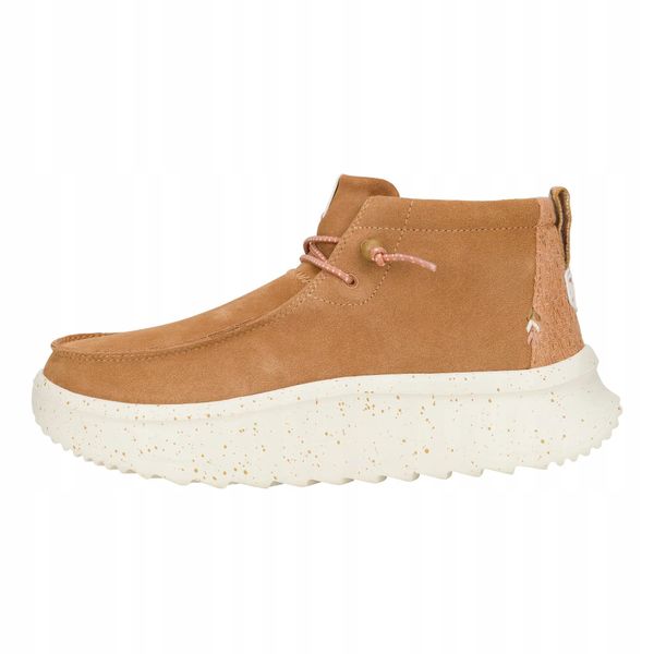HeyDude Damskie Botki Wendy Peak Hi Suede. Brązowe botki damskie Hey dude, z materiału, bez obcasa, bez zapięcia. Za 419.00 zł.