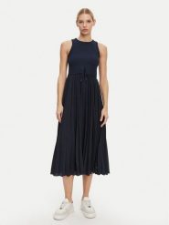 Tommy Hilfiger Sukienka codzienna WW0WW39342 Granatowy Regular Fit. Niebieskie sukienki damskie Tommy Hilfiger, na co dzień, m, bez wzorów, z wiskozy, bez kołnierzyka, bez ramiączek, proste. Za 389.99 zł.