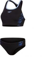 Strój kąpielowy dwuczęściowy damski Speedo Placement 2 Piece. Czarne bikini damskie Speedo, m, bez wzorów. Za 1,075.33 zł.