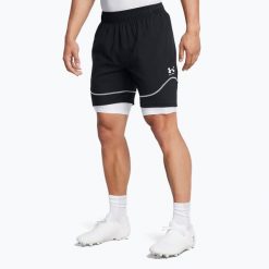 Spodenki piłkarskie męskie Under Armour Challenger Pro Train. Czarne szorty męskie Under Armour, na lato, m, bez wzorów. Za 119.99 zł.