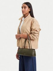 Calvin Klein Torebka Foil Logo Bauletto LV04F3636G Zielony ciemny. Zielone torebki do ręki damskie Calvin Klein, bez wzorów, ze skóry, bez dodatków. Za 489.99 zł.