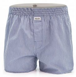 Męskie Bokserki Bawełniane - Pako Jeans - Drobna, Niebieska Kratka. Niebieskie bokserki męskie Pako Jeans, l, bez wzorów, z bawełny. Za 33.00 zł.