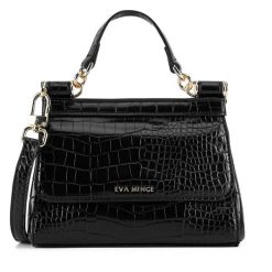 Torebka Eva Minge. Czarne torebki do ręki damskie Eva Minge, bez wzorów, klasyczne, bez dodatków. Za 329.99 zł.