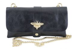 Listonoszka metalizowana BARBERINI'S czarna 958/1-1. Czarne torebki shopper damskie Barberinis, bez wzorów, ze skóry, eleganckie, bez dodatków. Za 119.99 zł.