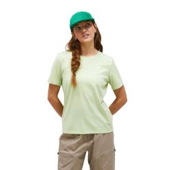 Koszulka Peak Performance damska Explore Graphic Tee zielona - S. Zielone koszulki sportowe damskie Peak Performance, s, bez wzorów, bez kołnierzyka, bez ramiączek. W wyprzedaży za 199.00 zł.