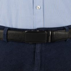 Pasek męski skórzany 3,5 cm klamra automatyczna Beltimore czarny 61-572 : Kolory - czarny, Rozmiar pasków - r.110-125 cm. Czarne paski damskie bez wzorów, ze skóry, wizytowe. Za 64.99 zł.