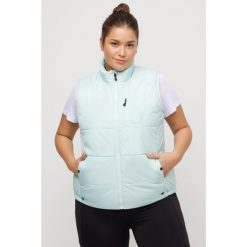 Damskie Pikowana kamizelka HYPRAR stójka odblaski bez rękawów. Niebieskie kurtki damskie Ulla Popken, plus size, bez wzorów, z materiału, bez kaptura. Za 432.99 zł.