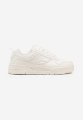 Białe Płaskie Sznurowane Buty Sportowe Sneakersy z Geometrycznym Wzorem Eliraya. Białe buty sportowe męskie Born2be, z jeansu, bez zapięcia. Za 119.99 zł.