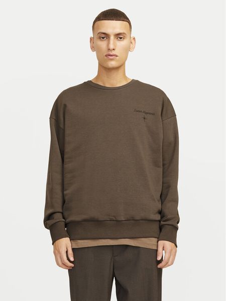 Jack & Jones Bluza Mystic 12257735 Khaki Relaxed Fit. Brązowe bluzy męskie Jack & Jones, m, bez wzorów, z bawełny, bez kaptura. Za 139.99 zł.