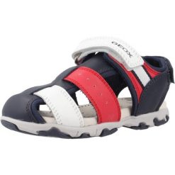 Sandały GEOX B S.FLAFFEE B.B Niebieski. Niebieskie sandały męskie Geox, ze skóry, bez zapięcia. Za 152.99 zł.
