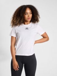 Koszulka damska Hummel Icons. Białe koszulki sportowe damskie Hummel, xs, bez wzorów, z bawełny, bez kołnierzyka, bez ramiączek, do piłki nożnej. Za 124.00 zł.