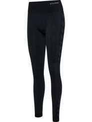 Damskie legginsy bezszwowe Hummel MT Shine. Czarne legginsy damskie Hummel, m, bez wzorów, z materiału. Za 171.50 zł.