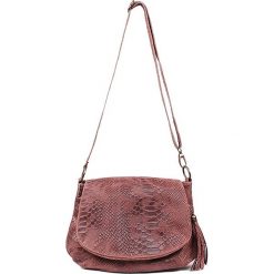 Skórzana torebka "Maelie" w kolorze brązowym - 29 x 24 x 8 cm. Brązowe torby na ramię damskie Spéciale Maroquinerie. W wyprzedaży za 129.95 zł.