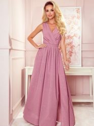 Sukienka Model Justine 362-1 Powder Pink Brokat - Numoco. Różowe sukienki damskie NUMOCO, l, bez wzorów, z bawełny, wizytowe, bez kołnierzyka, plus size, bez ramiączek, maxi. Za 771.65 zł.
