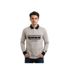 Koszulka turystyczna męska Canadian Peak Kinstar. Szare koszulki polo męskie Canadian Peak, na jesień, l, bez wzorów, z bawełny, eleganckie, bez ramiączek. Za 175.84 zł.