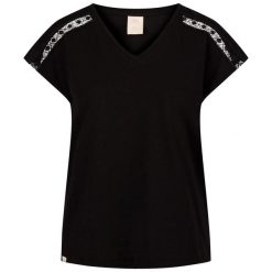 Damska koszulka z dekoltem w szpic Trespass Willa. Czarne t-shirty damskie Trespass, xl, bez wzorów, z bawełny, eleganckie, bez kołnierzyka. Za 185.10 zł.