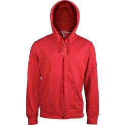 Bluza z kapturem i zamkiem błyskawicznym Kariban. Czerwone bluzy męskie KARIBAN, s, bez wzorów, z bawełny, z kapturem. Za 219.00 zł.