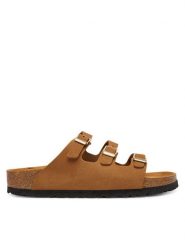 Birkenstock Klapki Florida Fresh Tonal Footbed 1031867 Brązowy. Brązowe klapki damskie Birkenstock, bez wzorów, z nubiku, bez obcasa. Za 569.99 zł.