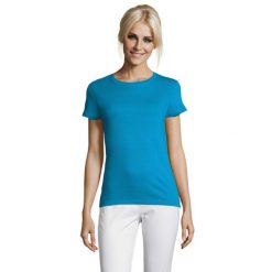 Damska Koszulka Regent. Niebieskie koszulki sportowe damskie SOL'S, m, bez wzorów, bez kołnierzyka, bez ramiączek, trekkingowe. Za 33.99 zł.