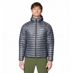 Kurtka z kapturem Mountain Hardwear Ghost Whisperer™. Niebieskie kurtki męskie Mountain Hardwear, bez wzorów, z puchu, trekkingowe. Za 1,585.35 zł.